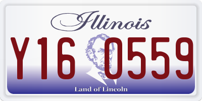 IL license plate Y160559