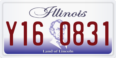 IL license plate Y160831