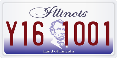 IL license plate Y161001