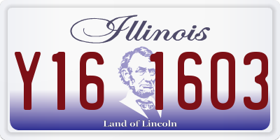 IL license plate Y161603