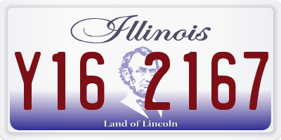 IL license plate Y162167