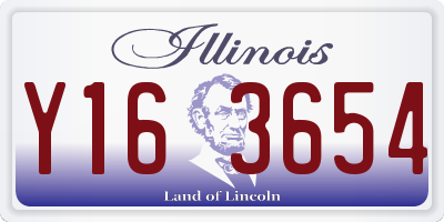 IL license plate Y163654