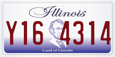 IL license plate Y164314