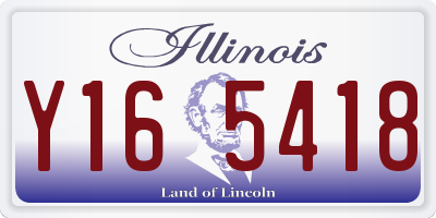 IL license plate Y165418