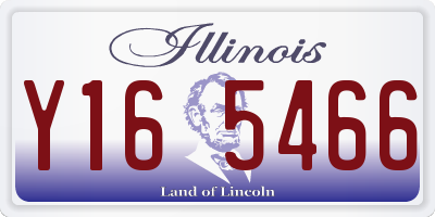 IL license plate Y165466