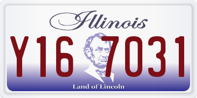 IL license plate Y167031