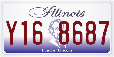 IL license plate Y168687