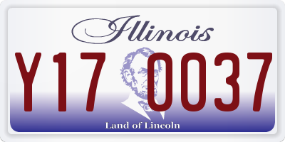IL license plate Y170037
