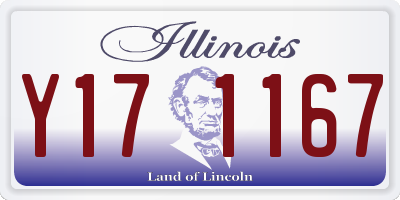 IL license plate Y171167