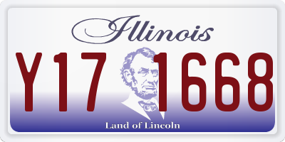 IL license plate Y171668
