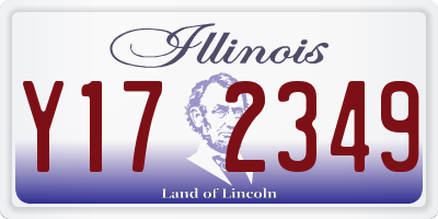 IL license plate Y172349