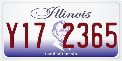 IL license plate Y172365