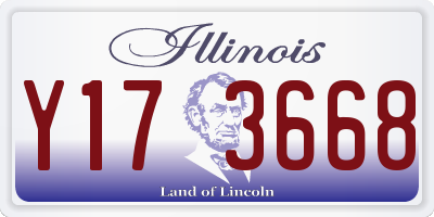 IL license plate Y173668