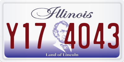 IL license plate Y174043