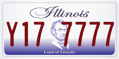 IL license plate Y177777