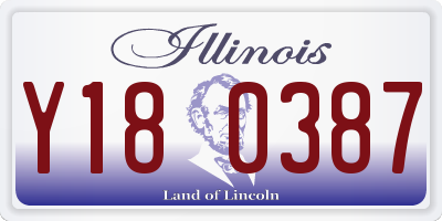 IL license plate Y180387