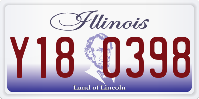 IL license plate Y180398