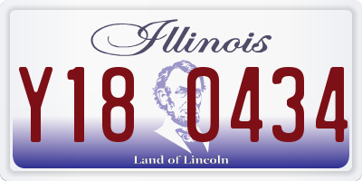 IL license plate Y180434