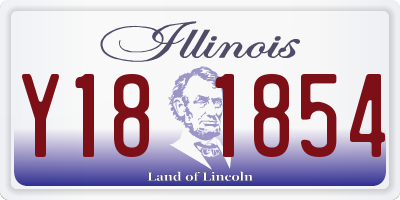 IL license plate Y181854