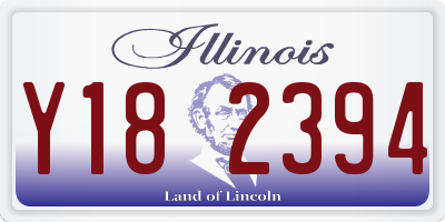 IL license plate Y182394