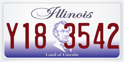 IL license plate Y183542