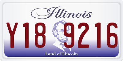 IL license plate Y189216