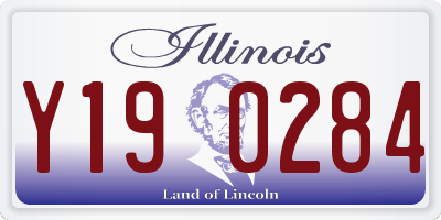 IL license plate Y190284
