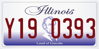IL license plate Y190393