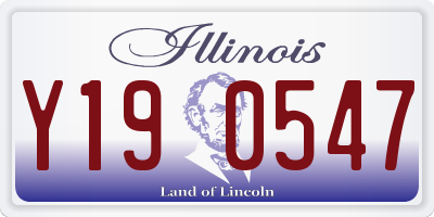 IL license plate Y190547