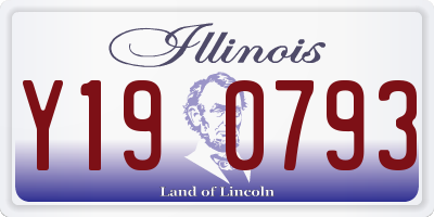 IL license plate Y190793