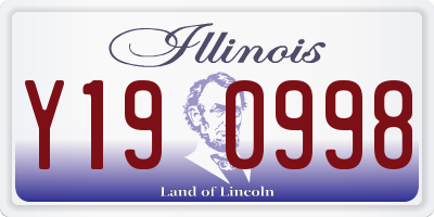 IL license plate Y190998