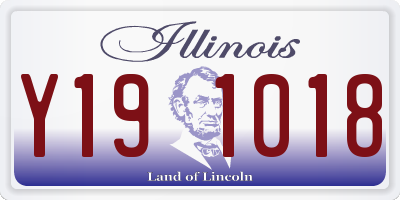 IL license plate Y191018