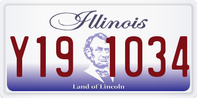 IL license plate Y191034