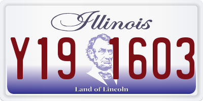 IL license plate Y191603