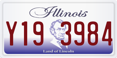 IL license plate Y193984