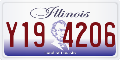 IL license plate Y194206