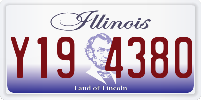 IL license plate Y194380