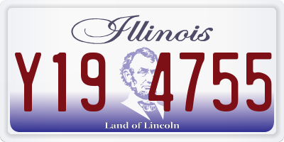 IL license plate Y194755