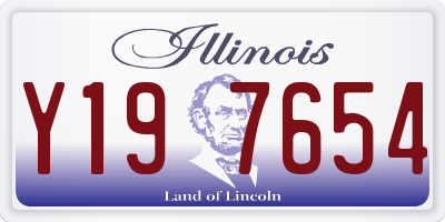 IL license plate Y197654