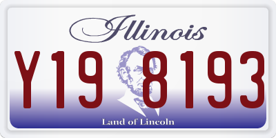 IL license plate Y198193