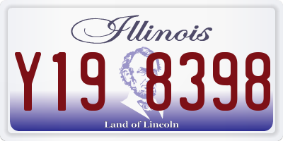 IL license plate Y198398