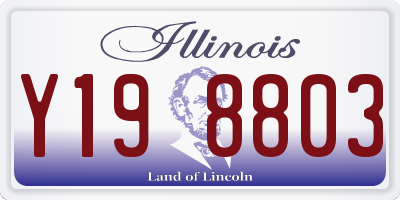 IL license plate Y198803