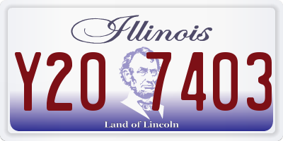 IL license plate Y207403