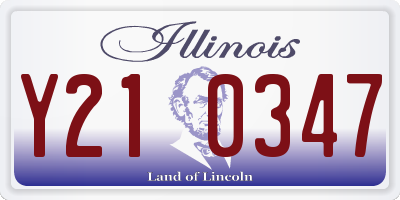 IL license plate Y210347