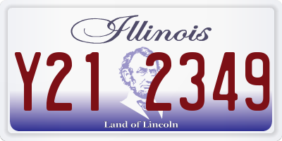 IL license plate Y212349