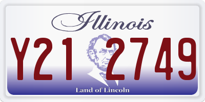 IL license plate Y212749