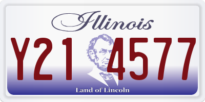 IL license plate Y214577