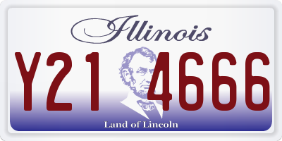 IL license plate Y214666