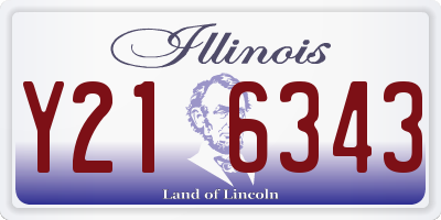 IL license plate Y216343