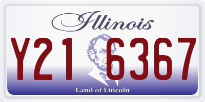 IL license plate Y216367